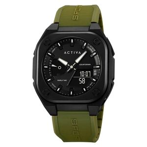 Activa Black and Green Men's Watch